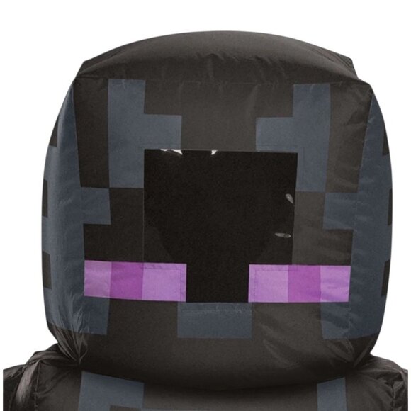 Minecraft Boys Enderman Blow-Up Halloween Costume Black One Size Cosplay Gamer - Picture 4 of 16